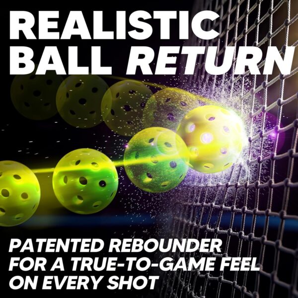 Pickleball-Specific Trainer Rebound Net,Perfect Your Forehands Backhands Dinks Volleys Accuracy Coordination Kitchen Control | Pickleball Training Equipment Aid - Adjustable Angle,Easy Setup & Storage