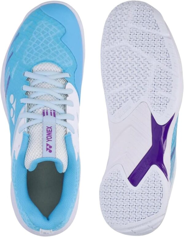 YONEX Men's Power Cushion Cascade Accel Badminton Shoes - Lightweight High-Performance Indoor Court Shoes w/Shock Absorption, Saxe/White, 10