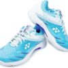 YONEX Men's Power Cushion Cascade Accel Badminton Shoes - Lightweight High-Performance Indoor Court Shoes w/Shock Absorption, Saxe/White, 10