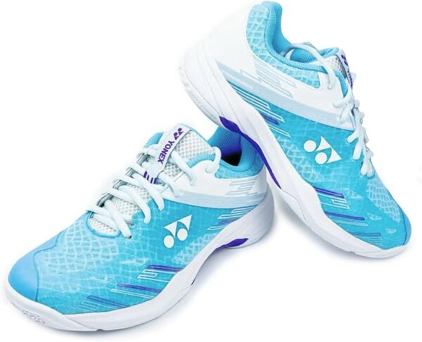 YONEX Men's Power Cushion Cascade Accel Badminton Shoes - Lightweight High-Performance Indoor Court Shoes w/Shock Absorption, Saxe/White, 10