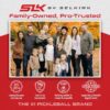 2025 SLK Omega MAX Pickleball Paddle | 12k UltraWeave Carbon Fiber Face with Rev-Control Polymer Core | ProSpin+ Texture for Spin and Control | Max Blue