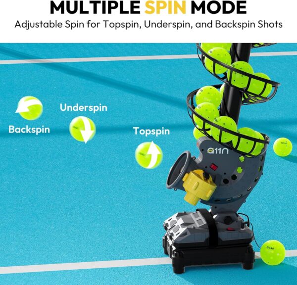 A11N Pickleball Launcher Machine with Extra 4-Pack Ball Holders Bundle