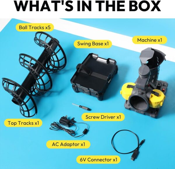 A11N Pickleball Launcher Machine with Extra 4-Pack Ball Holders Bundle