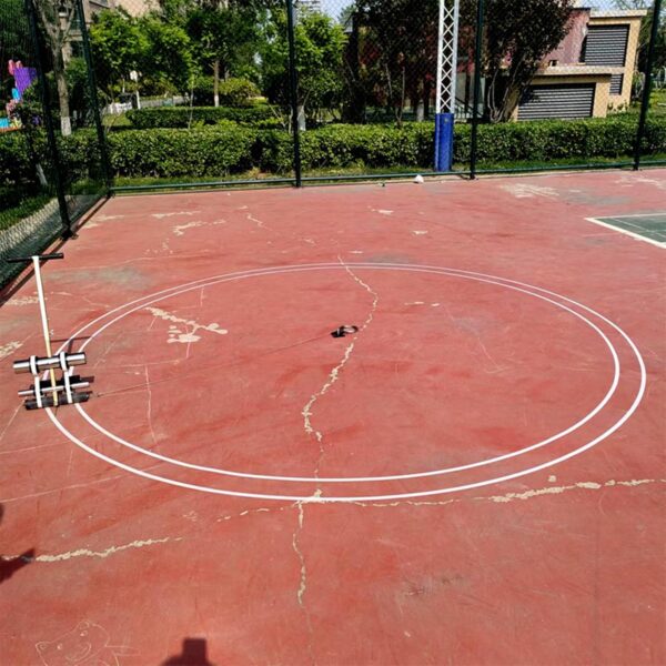 Pickleball Court Marking Kit for Concrete, Professional Playing Field Line Striping Machines, Basketball Court Line Tape Machine for Asphalt and Road Warning with Drawing Circle Kit