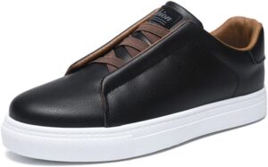 Jayce Court Sneaker Men Casual Slip On Pickleball Non-Slip Leather Shoes Sport Walking Outdoor Fashion Shoes