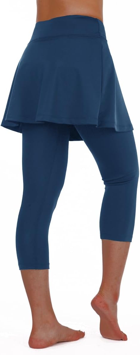 ANIVIVO Skirted Legging for Women, Yoga Legging with Skirts &Women Tennis Leggings Clothes Pockets