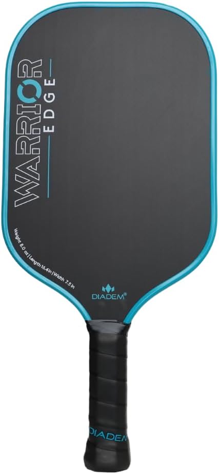 Diadem Warrior Edge Pickleball Paddles | Etched Carbon Face for Max Spin, 16mm Aero Guard, Comfort Max Grip, 16mm Honeycomb Core, Midweight 8oz | Indoor/Outdoor | USAPA Approved