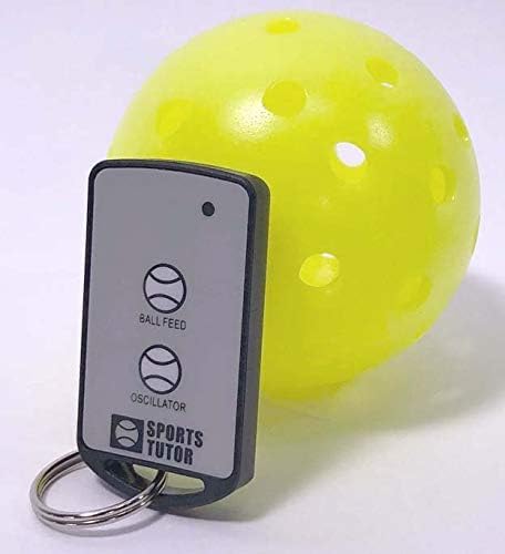 Pickleball Tutor Spin Model with Remote, 2-Line, Electronic Elevation. Variable SIDESPIN. Made in USA by #1 Pickleball Machine Company.