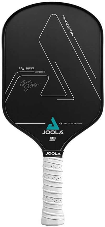 JOOLA Ben Johns Hyperion Pickleball Paddle - Select Raw Carbon Surface or Carbon Abrasion Surface for Increased Power and Spin - Elongated Grip Handle - Carbon Fiber Pickleball Paddle - USAP Approved