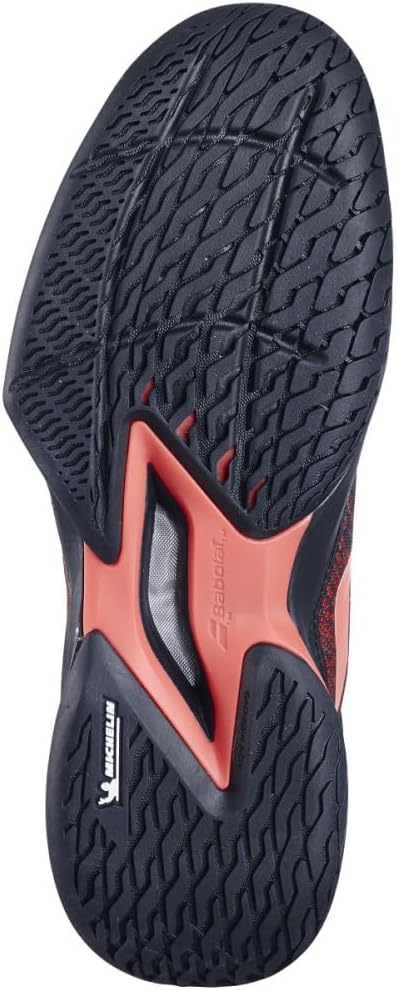 Babolat Women's Jet Mach 3 All Court Tennis Shoes, Black/Living Coral