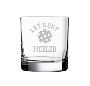 Let's Get Pickled Whiskey Glass - Gift for Pickleball Player - Laser-Etched Design - Perfect Gift for Pickleball Lovers - Gift Boxed