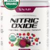 Snap Supplements Organic Beet Root Powder, Nitric Oxide Superfood Supplement with Beets, B Vitamins, Pomegranate & Red Spinach for Energy, Heart Health & Circulation Support, 30 Servings, Mixed Berry