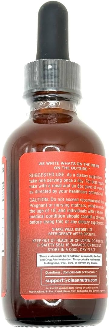 Clean Nutra Cayenne Pepper Drops Supplement Liquid + Hawthorn Berry, Vitamin D3 K2 Beet Root Powder, Ceylon Cinnamon, Turmeric Curcumin, Organic Panax Ginseng, Berberine Extract Organic