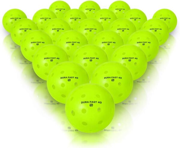 Dura Fast 40 Pickleballs | Outdoor Pickleball Balls Neon or Yellow USAPA Approved and Sanctioned for Tournament Play, Professional Perfomance…