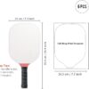PYD Life 6 Pack Pickleball Paddles Plywood Sublimation Blanks 7.5" x 15.5",2/5 Inch Thickness 8 OZ Double Sided Printable One Side White One Side Wood