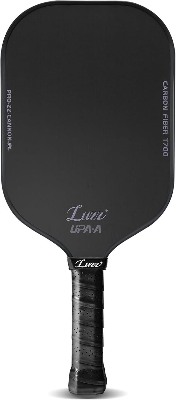 LUZZ Pickleball Paddle, Thermoformed T700 Carbon Fiber Pickleball Paddles Friction Surface for Spin Composite Pickle Ball Rackets for Players