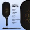 Pickleball Paddles, Fiberglass Surface with Balls and Bag, Lightweight Pickleball Paddles Set of 2 for Men, Women, Kids, Adults