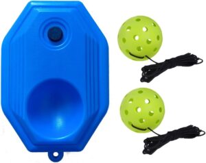 MINI ZOZI Pickleball Trainer Self Practice Training Aids Match Buddy Equipment with High Elastic Strings Launcher Rebounder Machine 2 TPR Balls Accessories for Pickle Ball Lovers Gifts