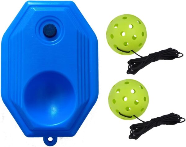 MINI ZOZI Pickleball Trainer Self Practice Training Aids Match Buddy Equipment with High Elastic Strings Launcher Rebounder Machine 2 TPR Balls Accessories for Pickle Ball Lovers Gifts