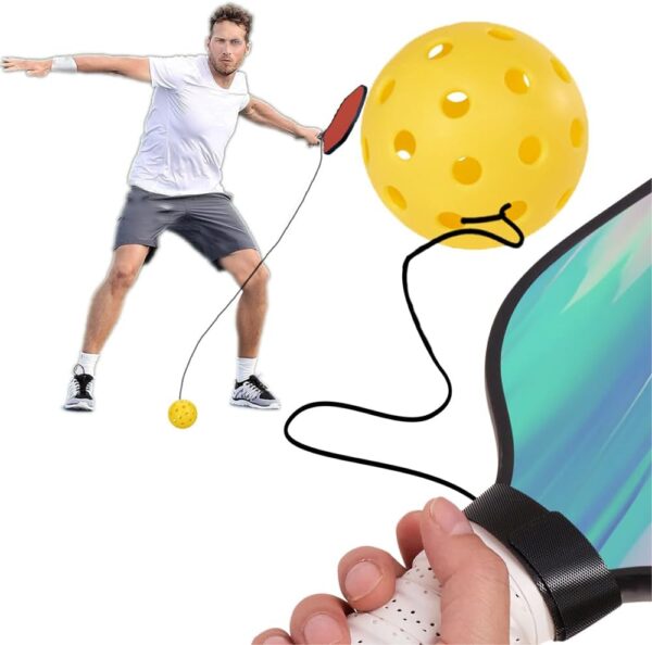 Pickleball Trainer - Continuous Rebound Ultimate Pickleball Drills Enhance Reaction Time & Hand-Eye Coordination - Ideal Gift for All Skill Levels (Paddle Not Included)