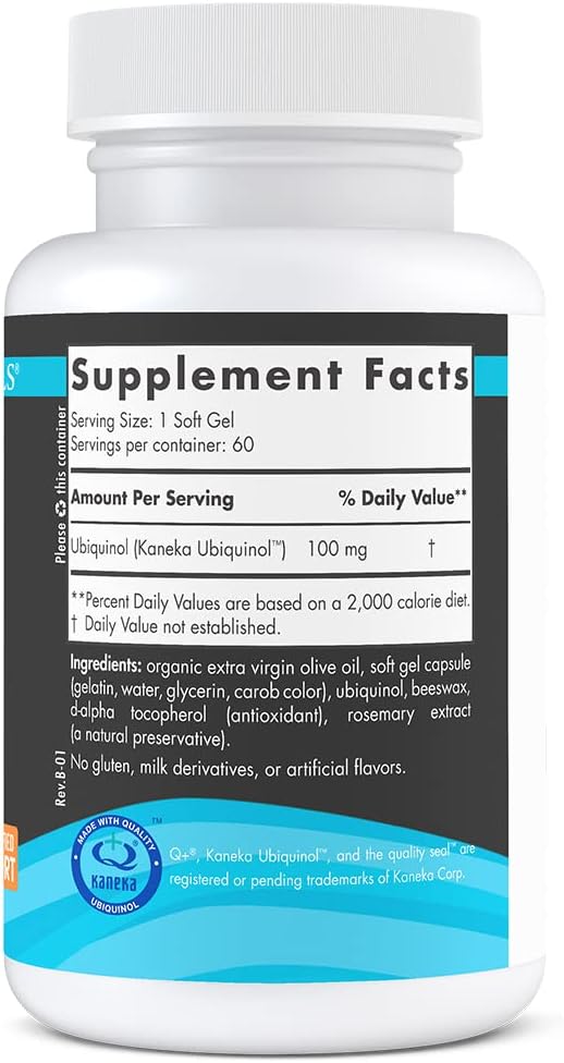 Nordic Naturals Nordic CoQ10 Ubiquinol Sport - 60 Mini Soft Gels - 100 mg Ubiquinol - Heart Health, Physical Performance, Cellular Energy Production - Non-GMO - 60 Servings