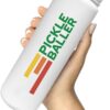 Pickle Baller Sports Water Bottle - Pickleball Insulated Stainless Insulated - Double Walled - 10 Hours Cold & 6 Hours Hot - Reusable Metal Water Bottle - Leak Proof - 1 Count