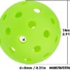 Outdoor Pickleballs - 40 Holes, USAPA Approved, High Bounce, Durable TPE Balls for All Skill Levels, 6 Pack