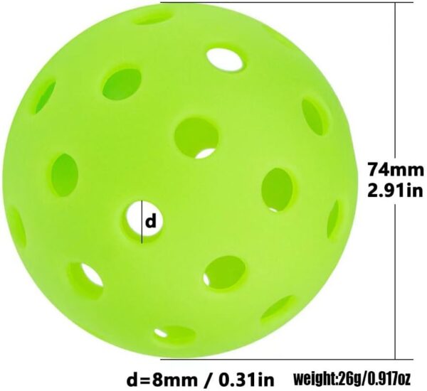 Outdoor Pickleballs - 40 Holes, USAPA Approved, High Bounce, Durable TPE Balls for All Skill Levels, 6 Pack