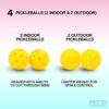 JOOLA Pickleball Paddles Set of 2 or Single Option – Multiple Colors - Reinforced Fiberglass Surface – Lightweight, Durable, Beginner-Friendly Racket Design – Set Includes Balls & Bag – USAP Approved