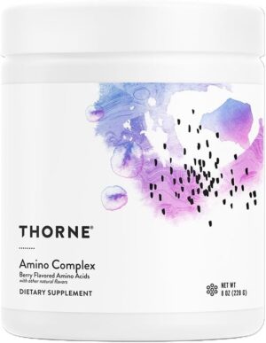 THORNE - Amino Complex - Clinically-Validated EAA and BCAA Powder for Pre or Post-Workout - Promotes Lean Muscle Mass & Energy Production* - NSF Certified for Sport - 30 Servings - 8.0 Oz - Berry