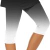 Skirted Leggings for Women Tennis Golf Skorts Capris Pickleball Clothing Outfits Gym Yoga Legging with Skirts