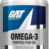 GAT SPORT Omega-3 Fish Oil, High Potency EPA, DHA, Brain, GLP1 Support, 90 Softgels