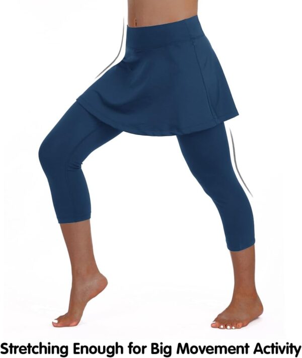 ANIVIVO Skirted Legging for Women, Yoga Legging with Skirts &Women Tennis Leggings Clothes Pockets