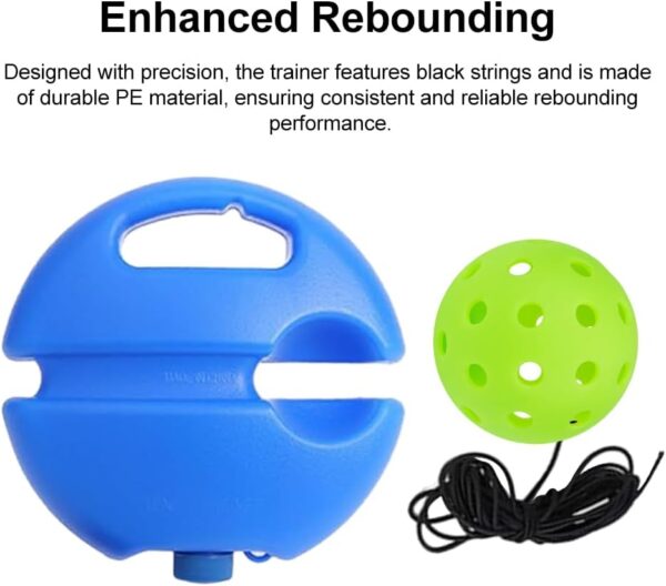 Match Buddy Pickleball Trainer with 1 String and 3pcs Elastic Pickleballs, Portable Player Equipment for Solo Practice and Performance Improvement
