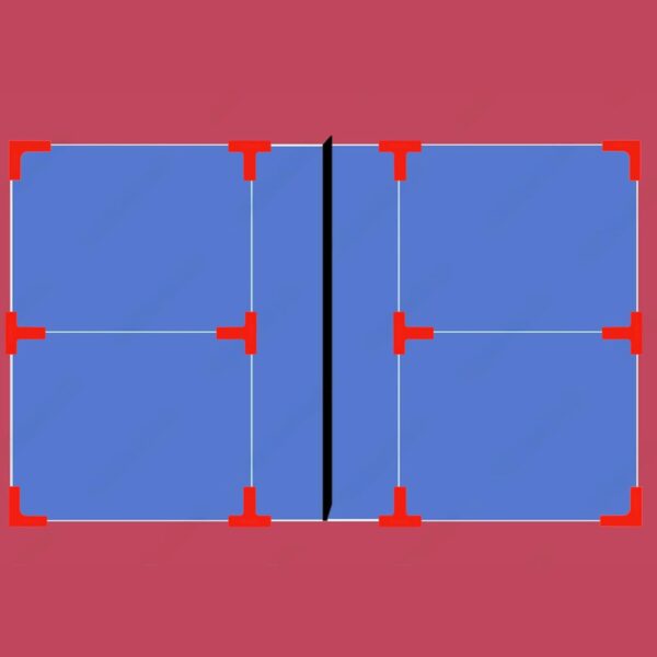 Aoneky Portable Pickleball Court Line Markers Kit - Outdoor Driveway Pickleball Court Boundary Throw Down Markers - Lines Marking Set