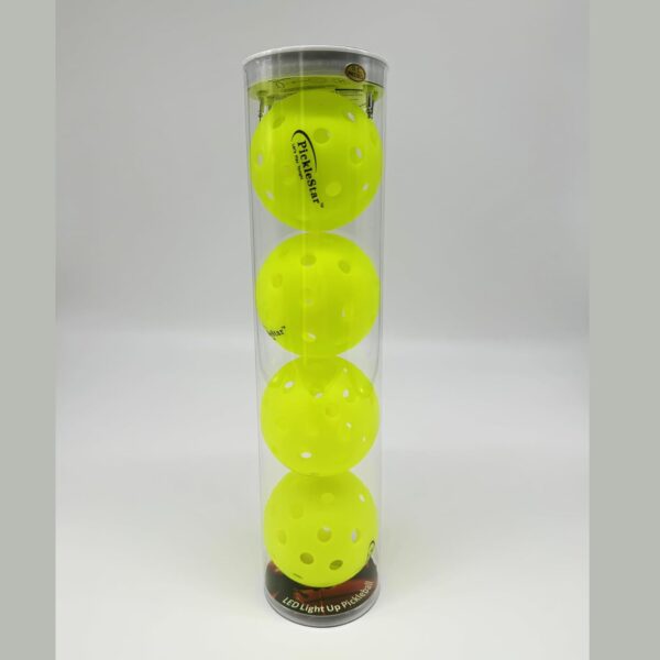 PickleStar Gen 2 Premium LED Pickleball Balls - Next-Generation Glow & Perfectly Balanced Bounce for Advanced Players, Robust and Reliable, 4 Pack with Long-Life Batteries