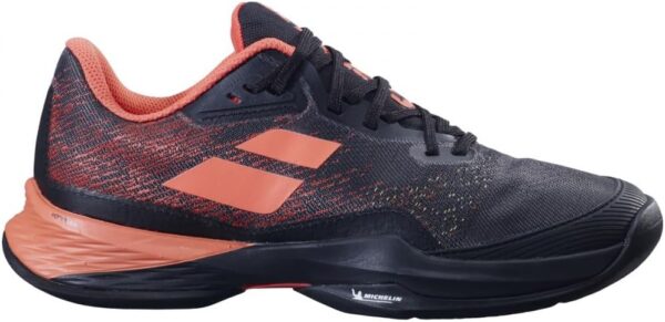 Babolat Women's Jet Mach 3 All Court Tennis Shoes, Black/Living Coral