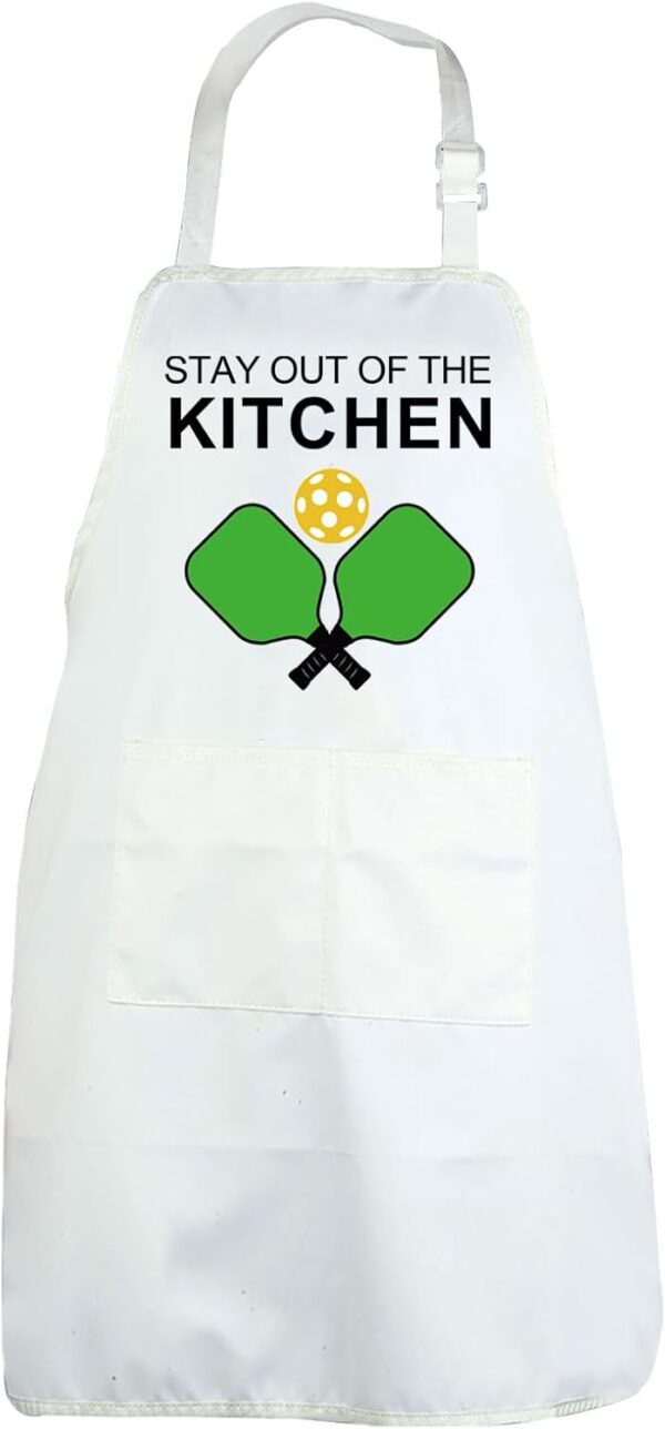 CENWA Pickleball Apron With Pockets Stay Out Of The Kitchen Adjustable Apron Gift For Pickleball Lover Retirement Gifts