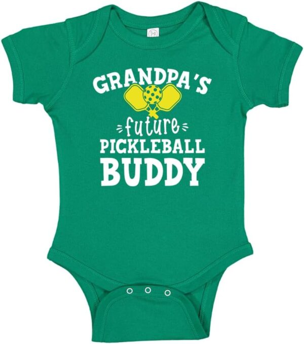 Grandpa's Future Pickleball Buddy Baby One Piece or Toddler T-Shirt Pickleball Baby Gift