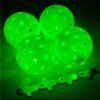 LED Light up Pickleball Ball, Glow in The Dark PickleBalls Balls, 4 Pack Pickleball-Balls Meet USAPA Requirement, 40 Holes Durable in/Outdoor Pickle Ball (Green)