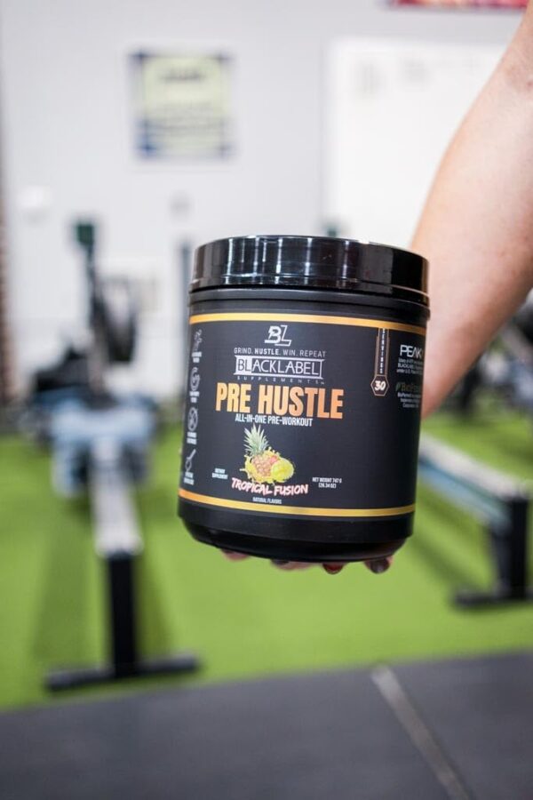 PRE Hustle V3 All-in-One Pre-Workout Powder - Tropical Fusion - NSF Certified for Sport - Energy, Endurance, Strength - 30 Servings, 200mg Caffeine, Laser Focus
