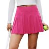 Pleated Skirts for Women High Waisted Tennis Golf Skirt with Shorts Pockets Athletic Pickleball Mini Skort