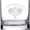 Designated Dinker - Funny Pickleball Birthday Present Idea for Women Men - Hilarious Gifts for Sports Dink Player Dad Mom Uncle Aunt Boyfriend Girlfriend Coach - 11oz Bourbon Scotch Whiskey Glass