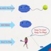 MINI ZOZI Pickleball Trainer Self Practice Training Aids Match Buddy Equipment with High Elastic Strings Launcher Rebounder Machine 2 TPR Balls Accessories for Pickle Ball Lovers Gifts