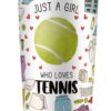 Tennis Lover Gifts for Girls Women Tennis Gifts Tumbler Birthday Christmas Gifts for Friend Besties Stainless Steel Tumblers 20oz Just A Girl Who Loves Tennis