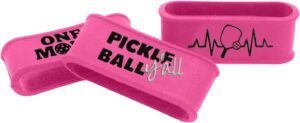 Pickleball Paddle Grip Band | Silicone Name Band | Rubber ID Band | Grip Band for Paddle Handles | Embossed Tag | Paddle Accessories | Paddle Marker | Durable Label Band | Universal Fit