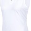 Womens Sleeveless Golf Polo Shirts Lightweight Tennis Sport Tops