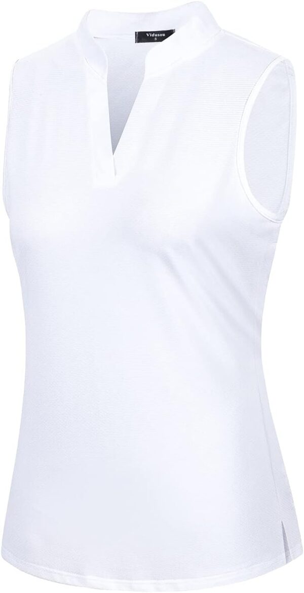 Womens Sleeveless Golf Polo Shirts Lightweight Tennis Sport Tops