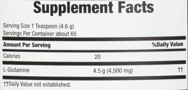 Body Fortress 100% Pure Glutamine Powder, 300g Jar (1ct), Nutrient Replenishment Powder for Post-Workout Recovery Glutamine Supplement