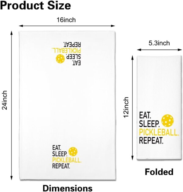 Eat Sleep Pickleball Funny Kitchen Towels, Funny Kitchen Items for Women Men, Birthday Housewarming Gifts for Hostess, Mom, Sister, Aunt, Grandma, Pickleball Lover, Neighbor